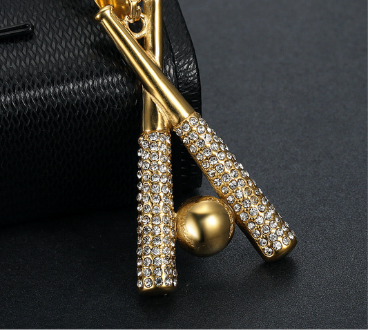 Charm Bate de pelota con diamantes