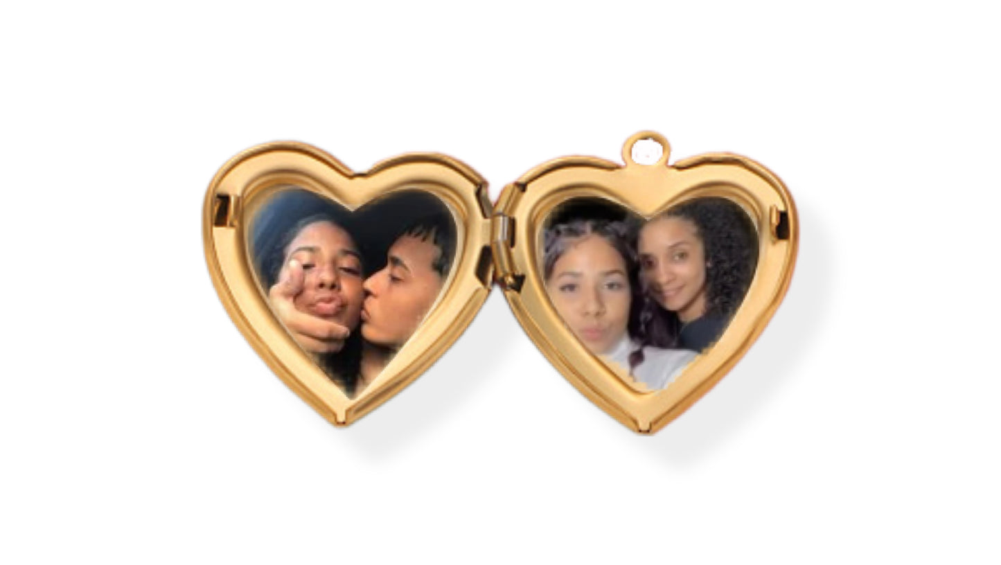 Corazón con fotos (sin la cadena)