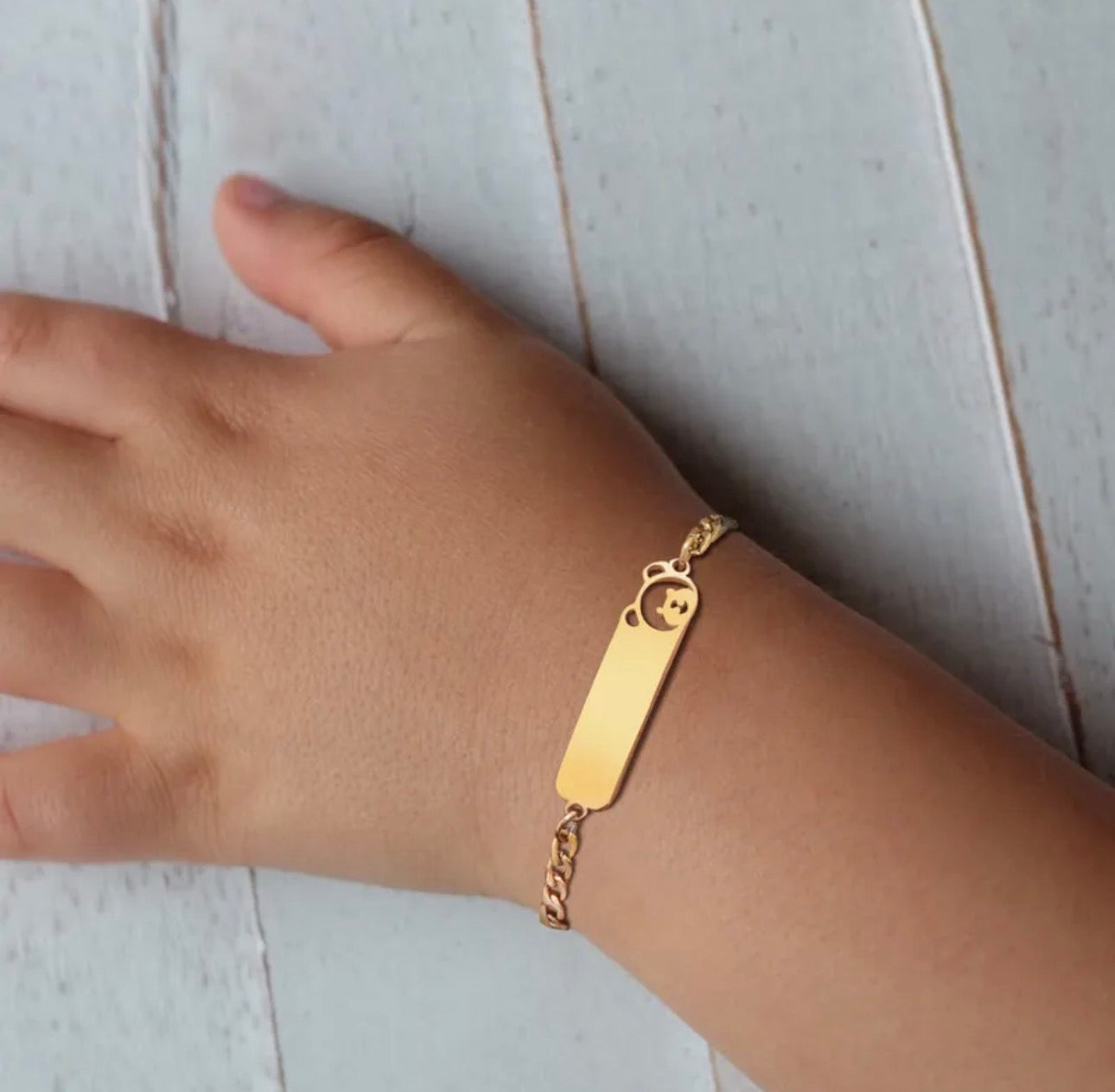 Magia de Antes- pulsera de osito personalizada con nombre