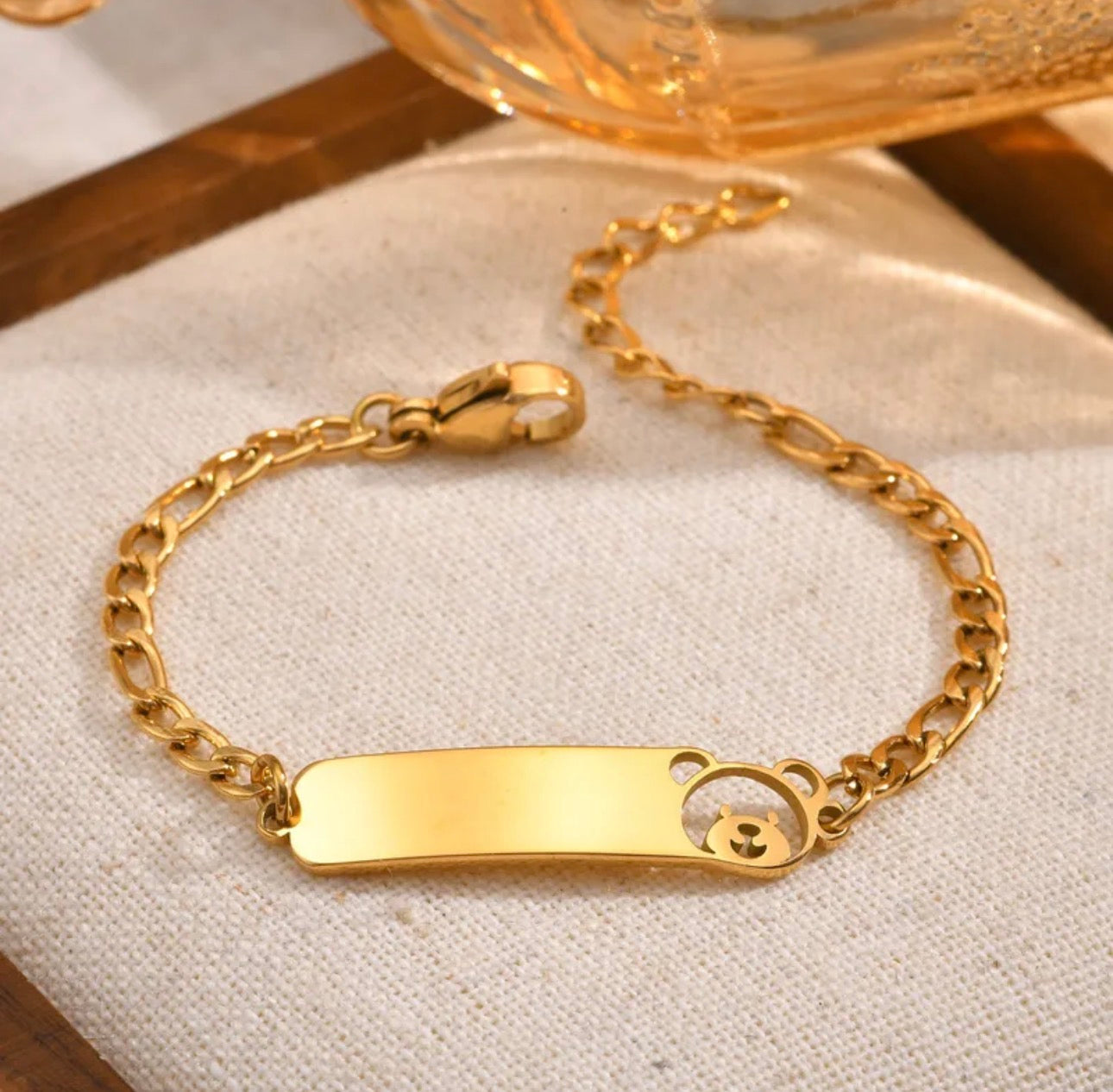 Magia de Antes- pulsera de osito personalizada con nombre