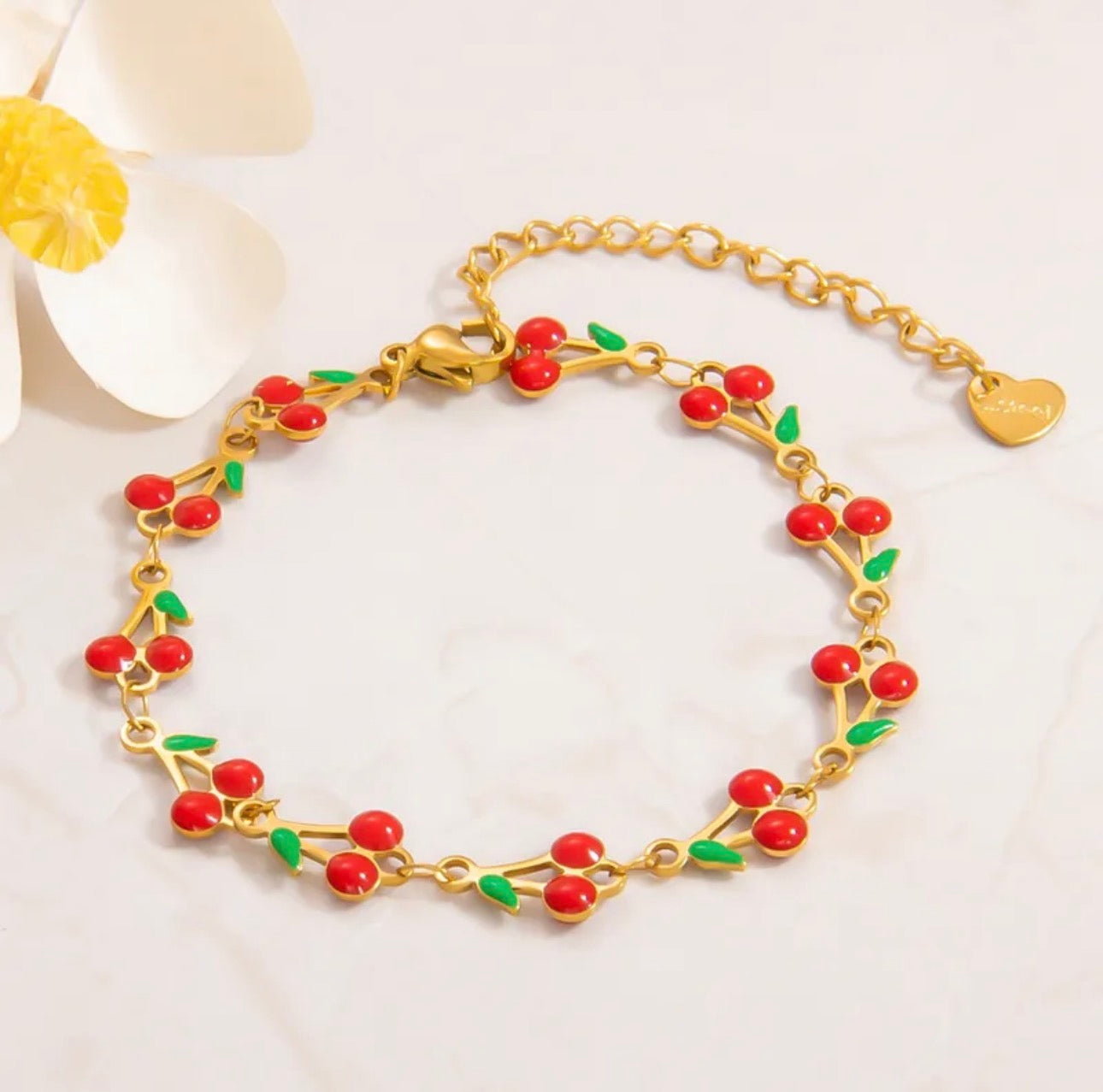 Pulsera para pie cherry🍒