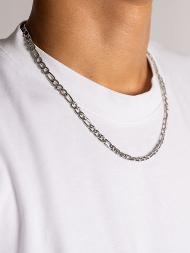 Fígaro-(PLATA) Set Cadena y Pulsera clásica